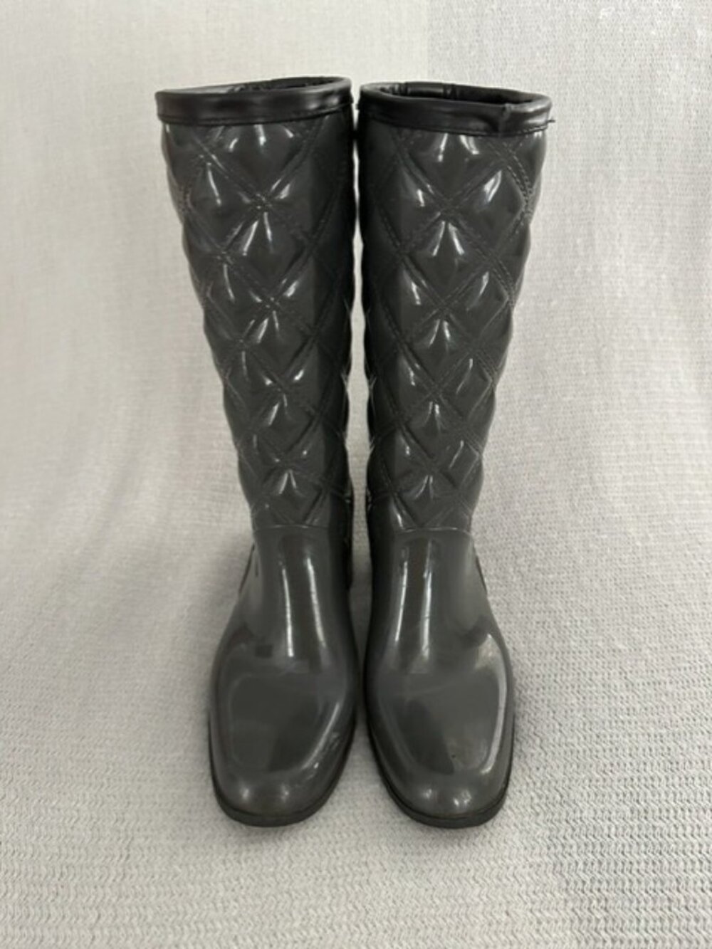 Marc Jacobs Black Quilted Knee-High tall rain Boots Size 5